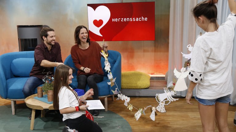 Christina Stü+rmer trifft Herzenssache-Kids backstage