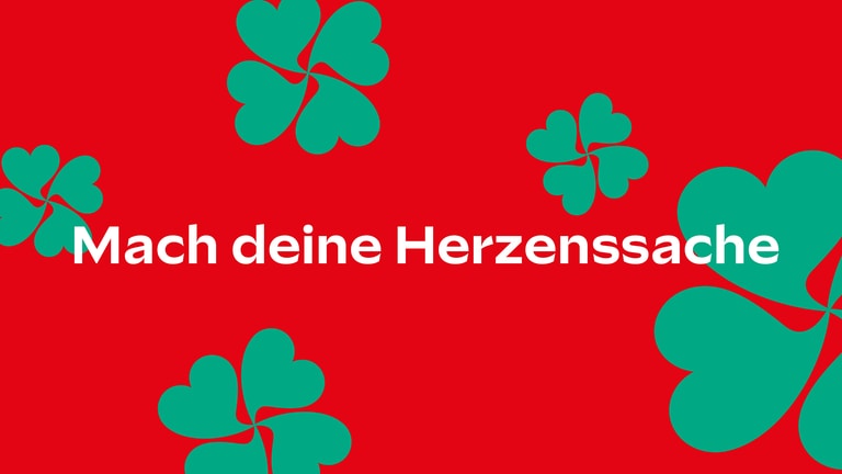 Mach deine Herzenssache Schriftzug auf rotem Hintergrund (Foto: Herzenssache)