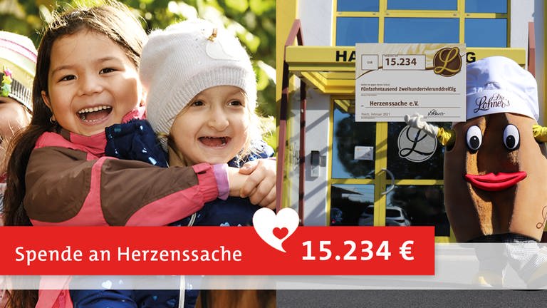 Spendenscheck Die Lohner's an Herzenssache (Foto: Herzenssache)
