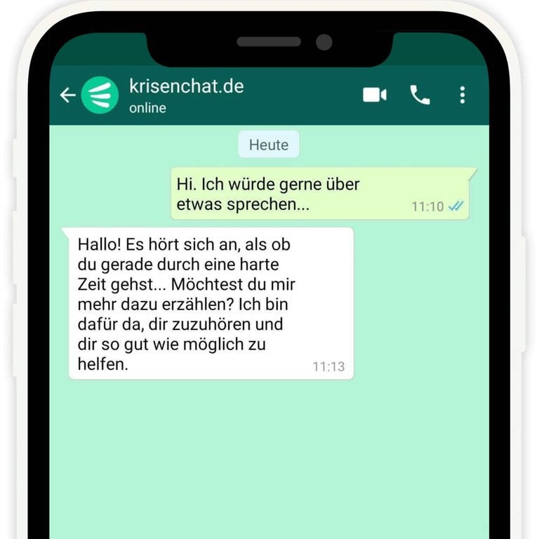 Chatverlauf mit krisenchat.de (Foto: krisenchat.de)