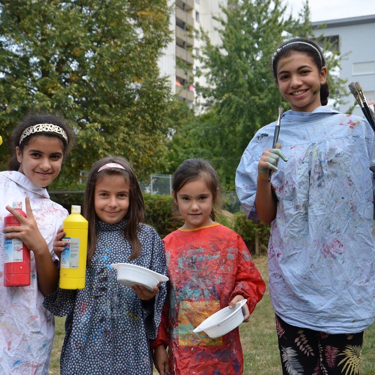vier künstlerische Kinder (Foto: SWR)