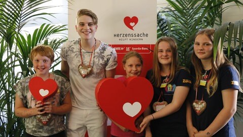 Vincent Gross trifft Herzenssache-Kids (Foto: Herzenssache)